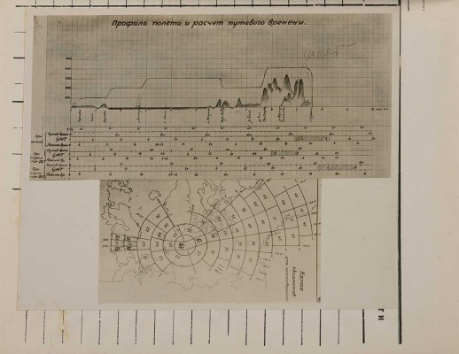 [Телингатер С.Б.,мастер кн. графики].Navigator's log book airplane NO25: First non-stop flight Moscow-North pole-USA